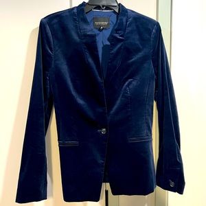 Blue velvet blazer